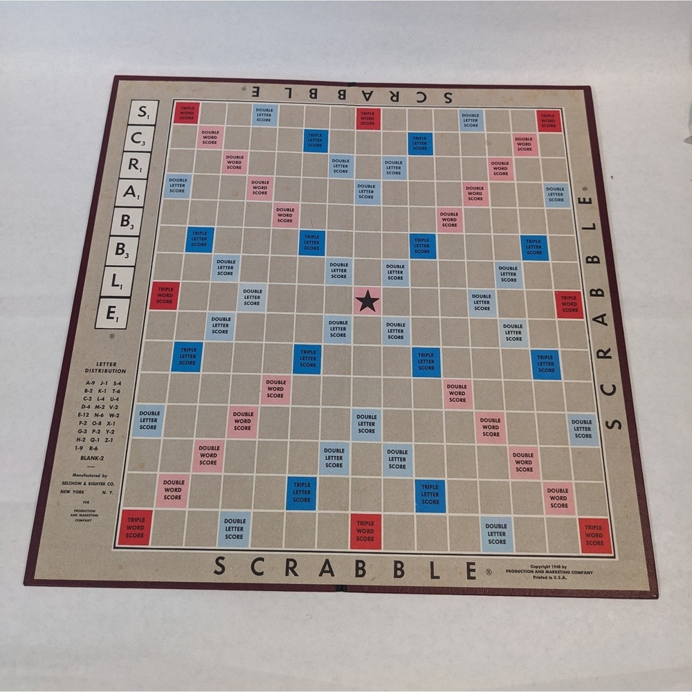 Scrabble Selchow & Righter Vintage (Board Game 1948-1953) Complete - Picture 4 of 16